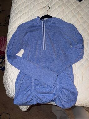 Athleta Lightweight Blue Half-Zip Pullover